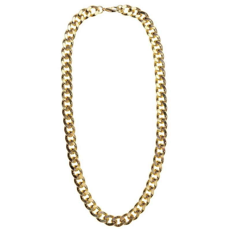 Gold chain in a swanky look 60cm