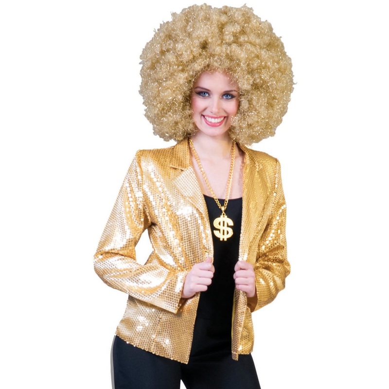 Gold disco sequin jacket for women 36-38
