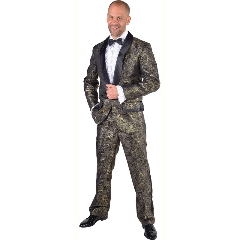 Green patterned brocade suit deluxe XS