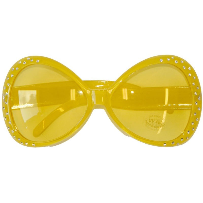Jewel party glasses in yellow