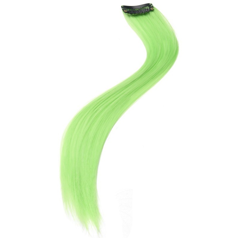 Neon green hair extensions