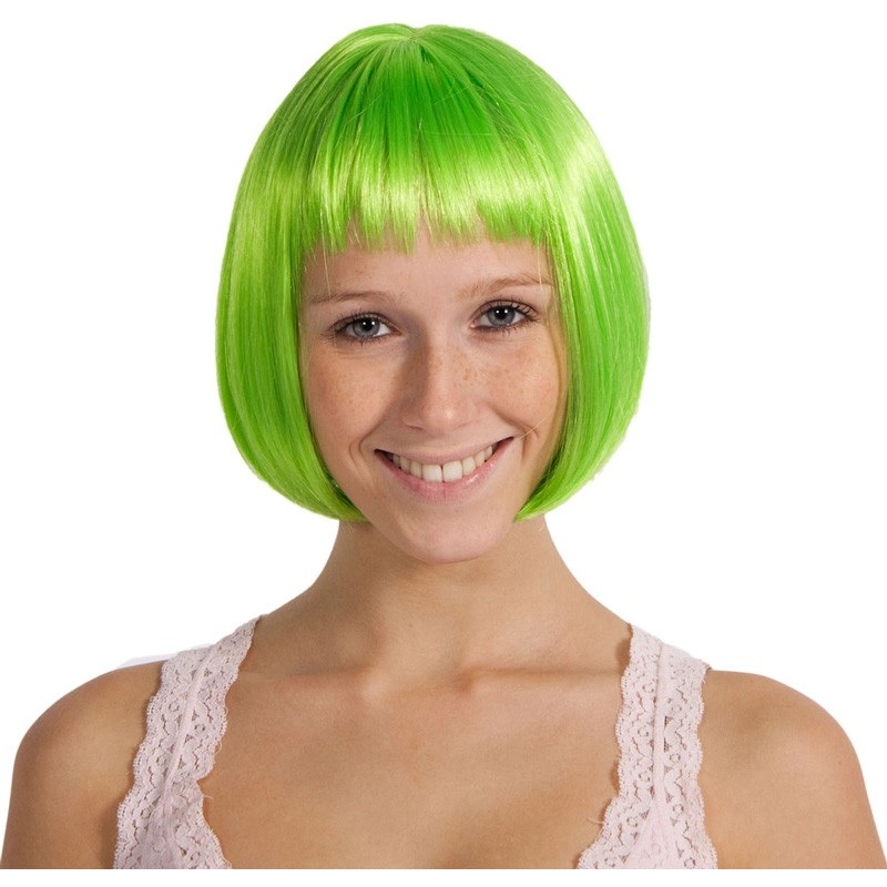 Neon-Green Party Wig Peggy