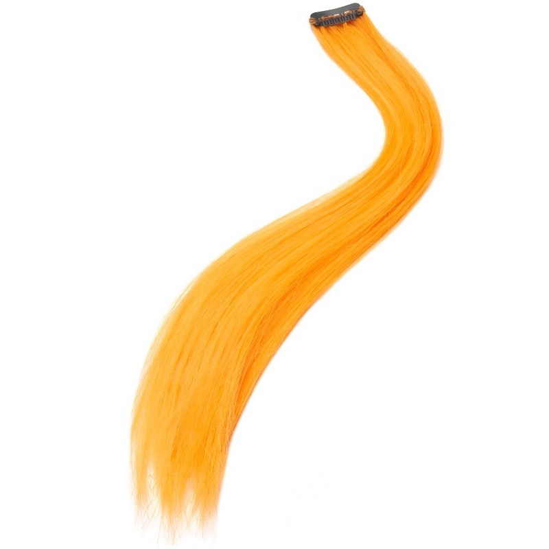 Neon orange hair extensions