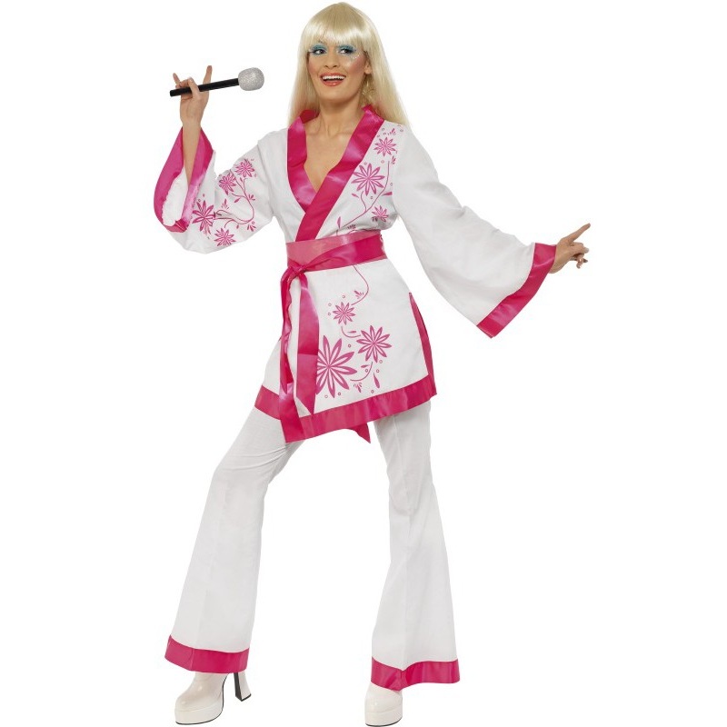 Oldiestar kimono white-pink M