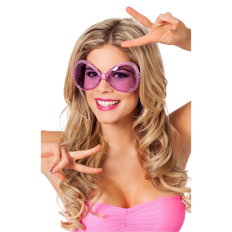 Pink disco glasses 70s style