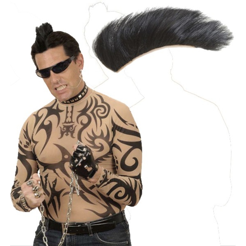 Punk mohawk hair comb to clip on