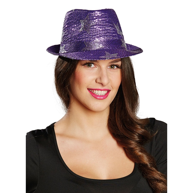 Purple Disco Fedora Glitter Hat