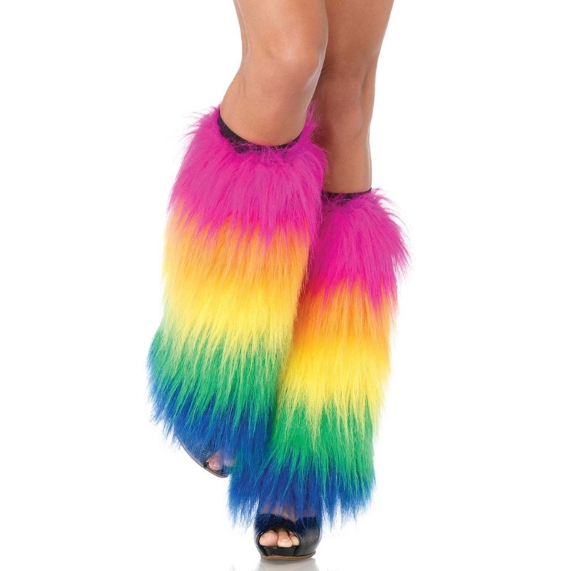 Rainbow leg warmers Premium