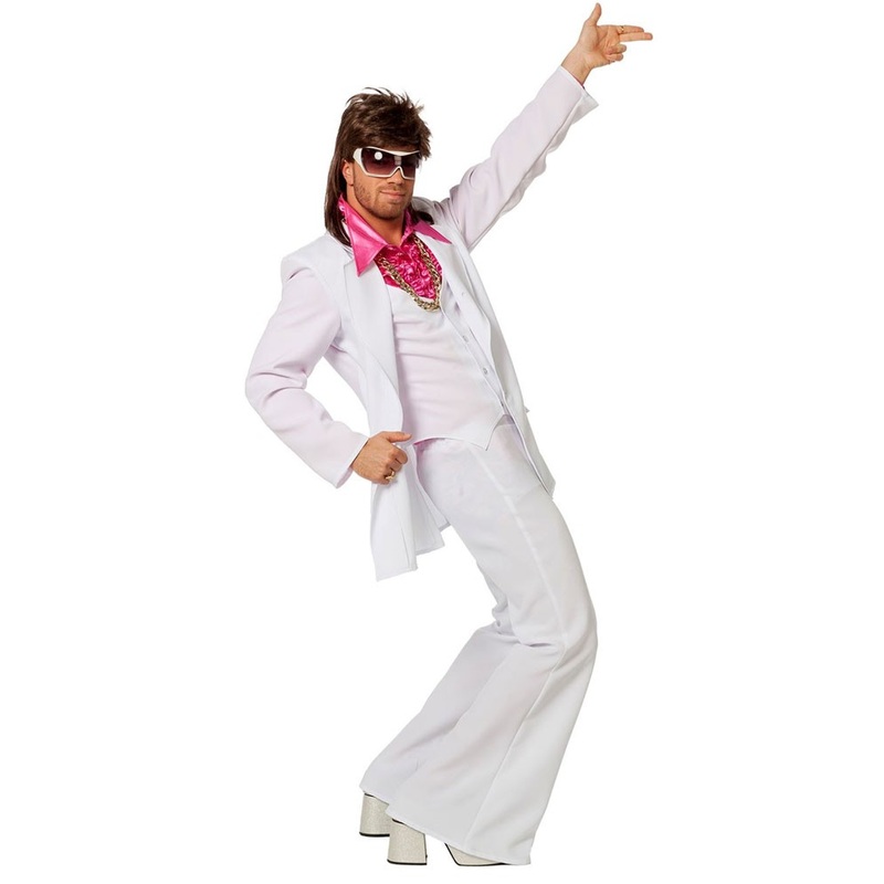 White disco party suit 70s 48