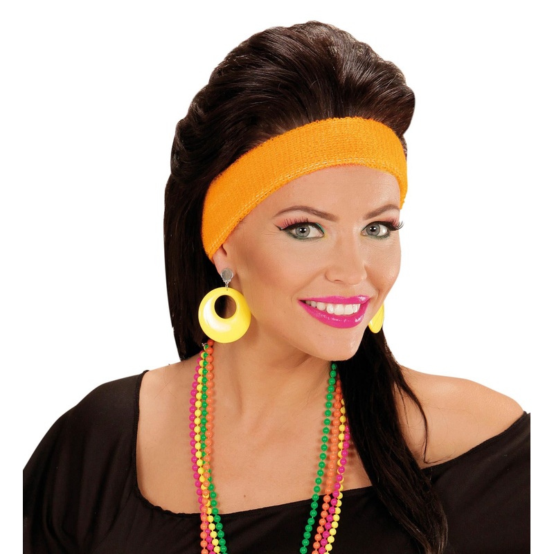 80s neon yellow earrings