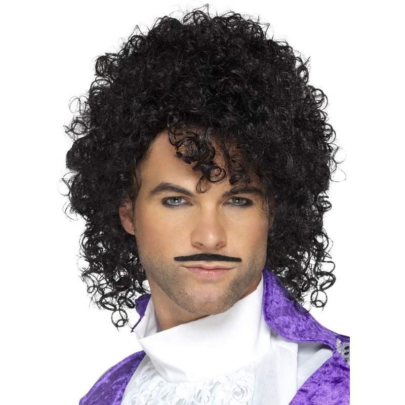 80s star wig with mustache