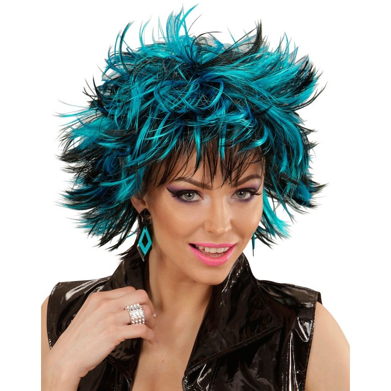 80s wig Stacy black blue