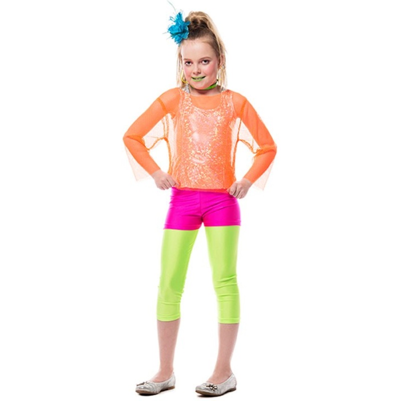 Children's leggings neon green 128