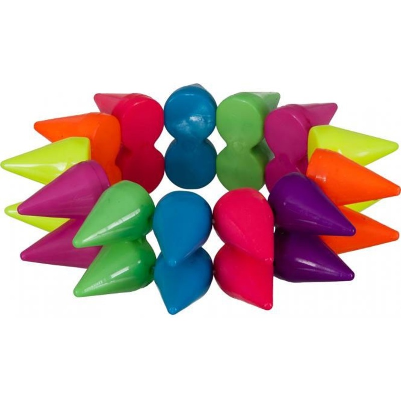 Colorful neon spike bracelet