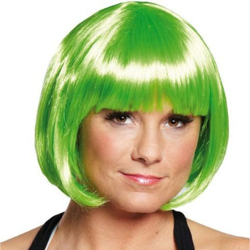 Neon green bob wig