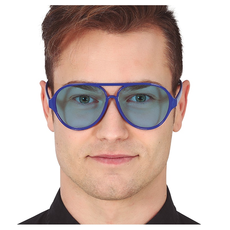 Pilot party glasses blue