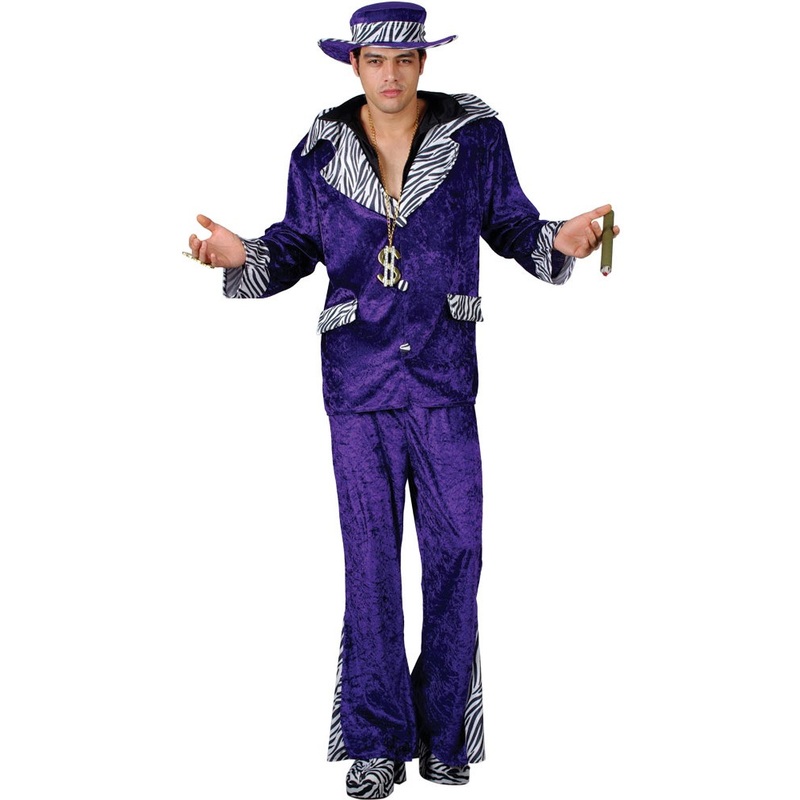 Pimp party suit purple for men S