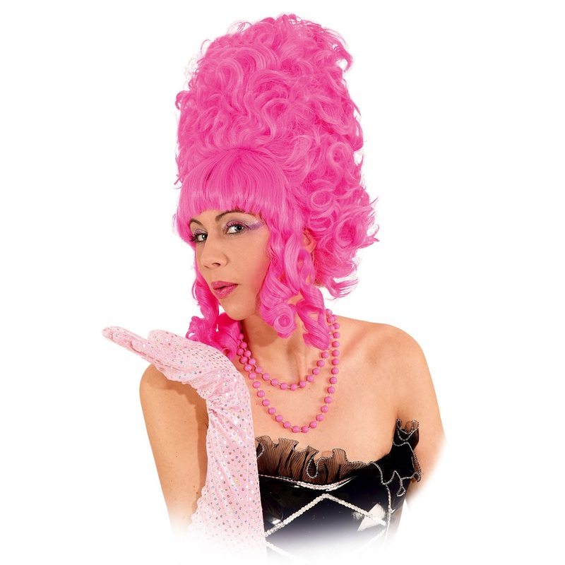 Pink Marge tower wig