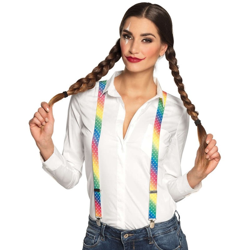 Rainbow suspenders with dots