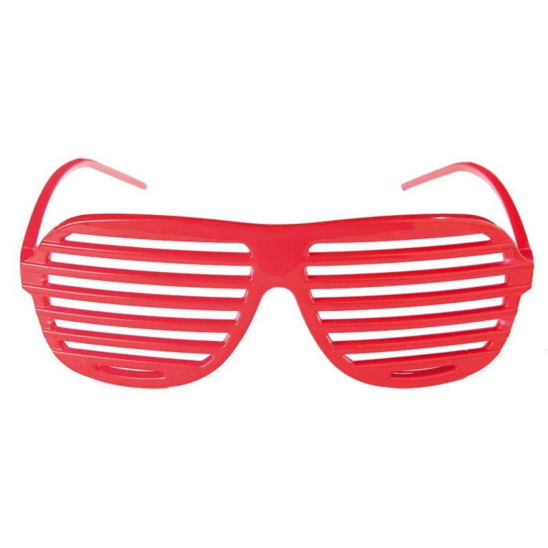 Red etching party grid glasses