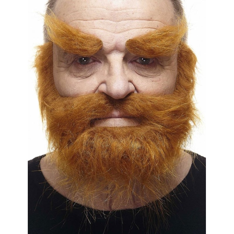 Red Heinz full beard with eyebrows