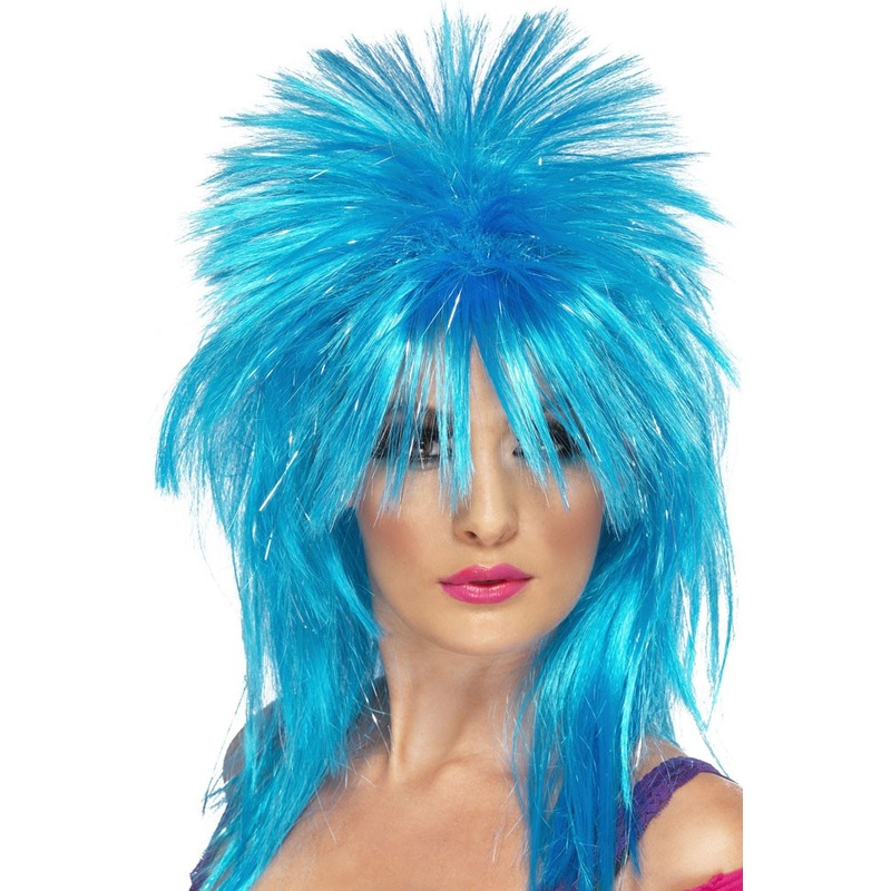 Rock Diva wig blue