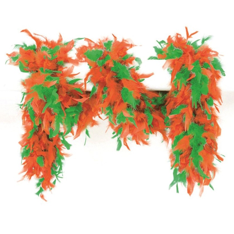 Shrill feather boa orange-green 180 cm