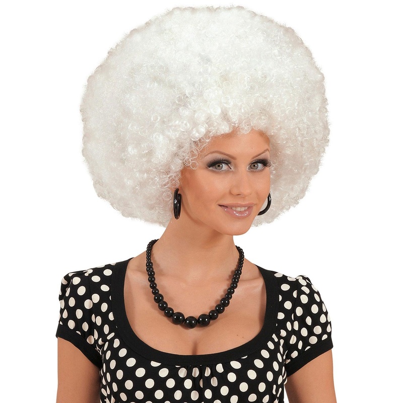 Snow-white XXL Afro wig