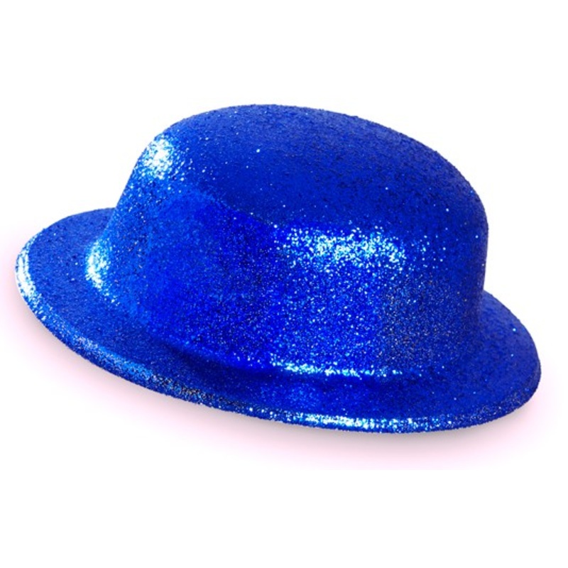 Blue glitter glamor hat