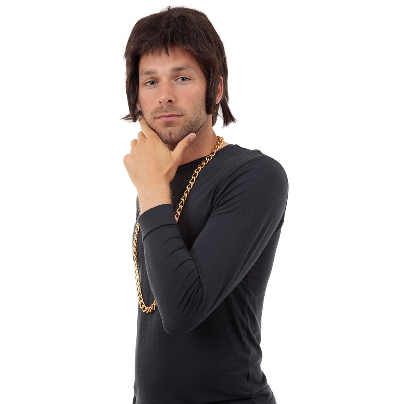 Brown 80s chiller wig