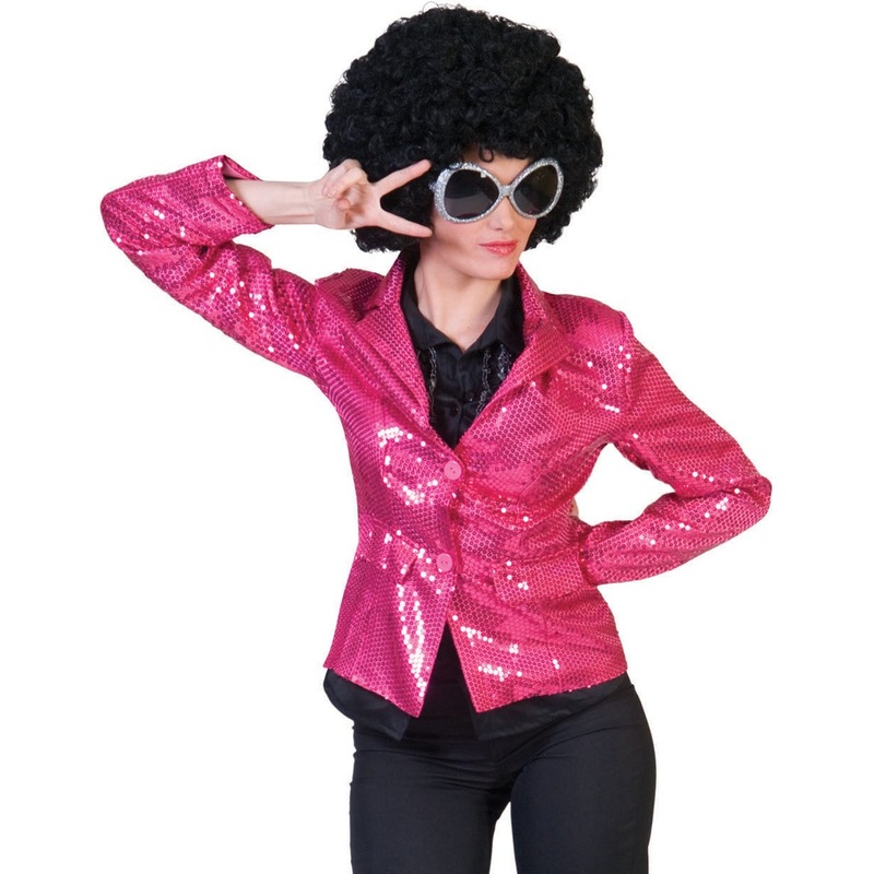 Disco glamor sequin jacket pink 36-38