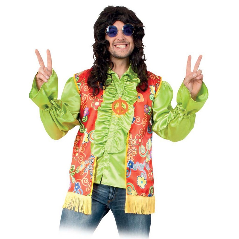 Flower power hippie vest M