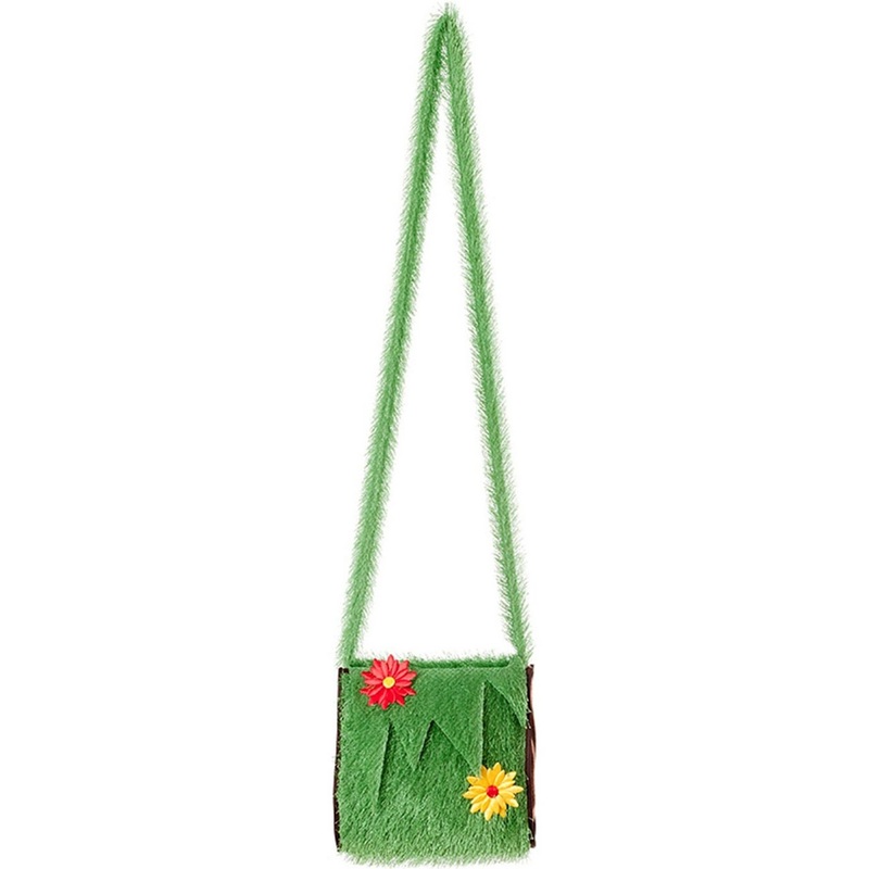 Green flower meadow handbag