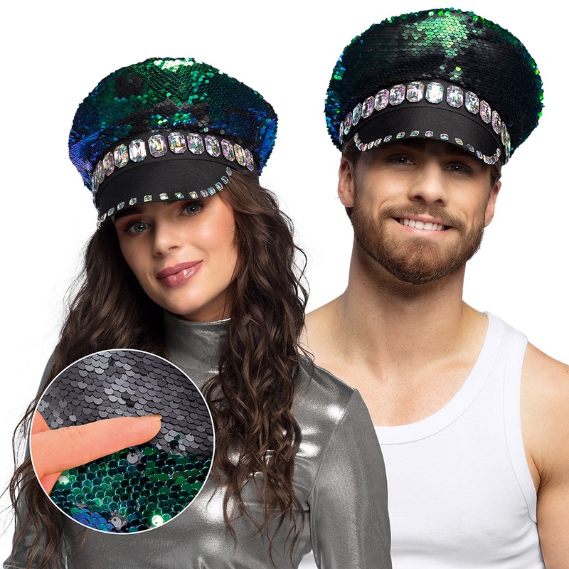 Mandy Candy Glamor rocker hat blue