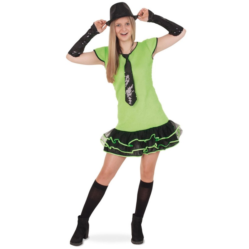 Neon green 80s tutu dress 140