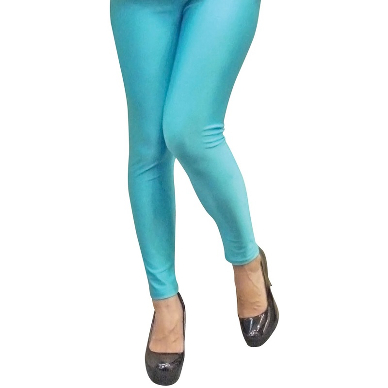 Neon turquoise party leggings