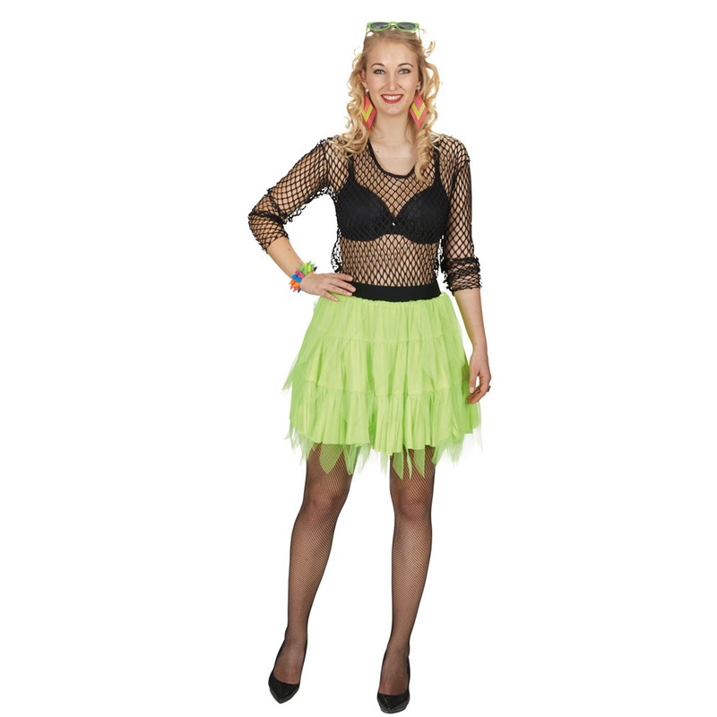 Petticoat fringed skirt in green