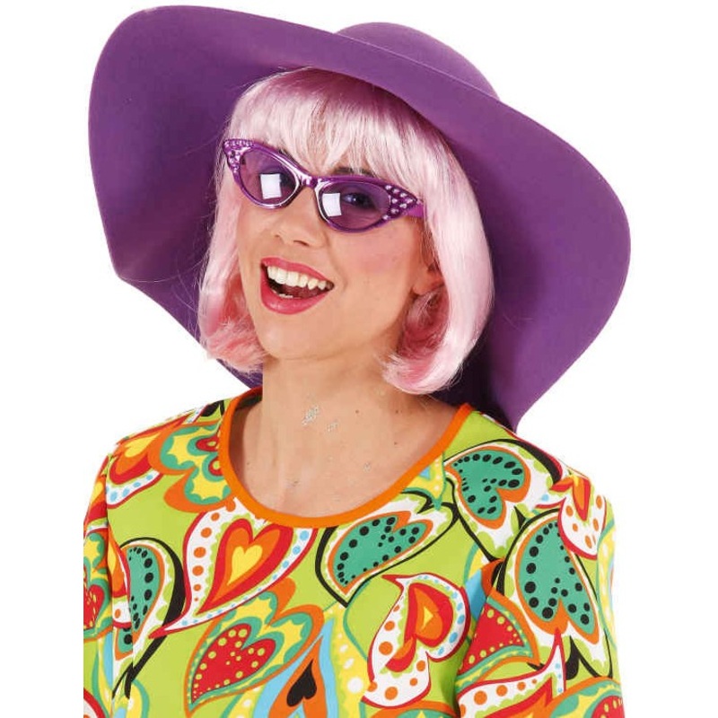 Purple ladies floppy hat