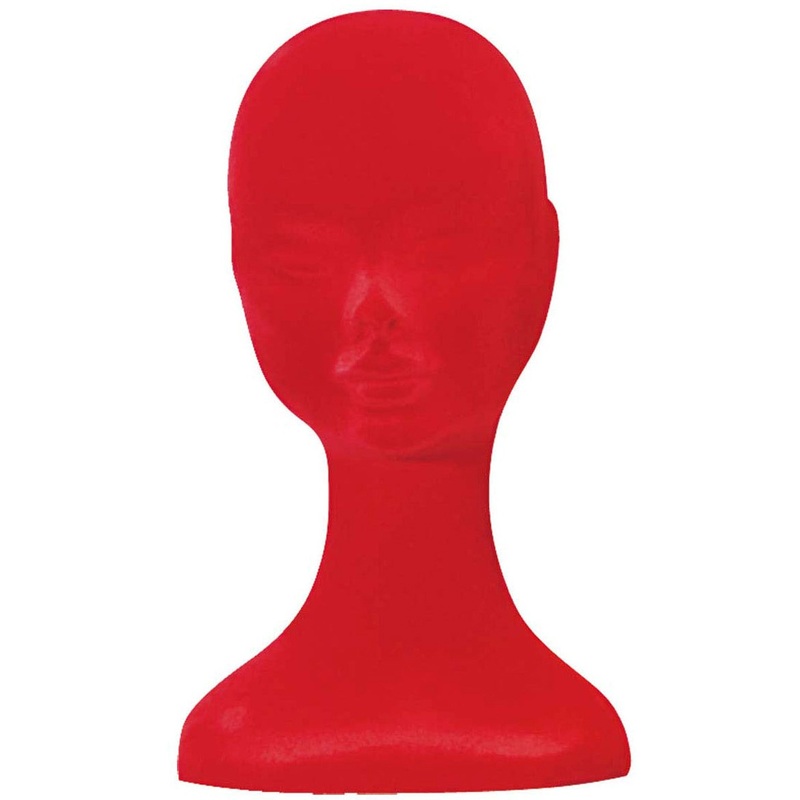 Red wig head