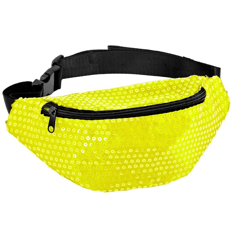 Sequin Belt Bag Neon Yellow