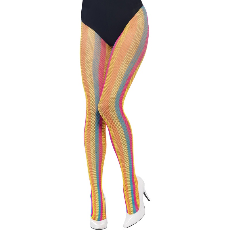 Shrill fishnet tights multicolored
