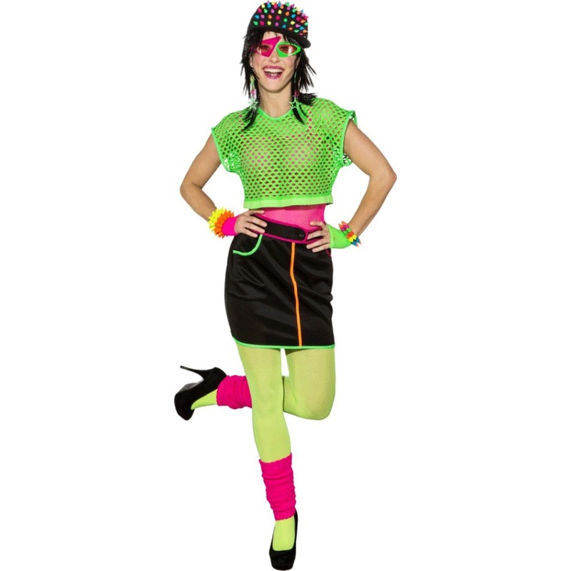 Stylish disco rock with neon stripes 34
