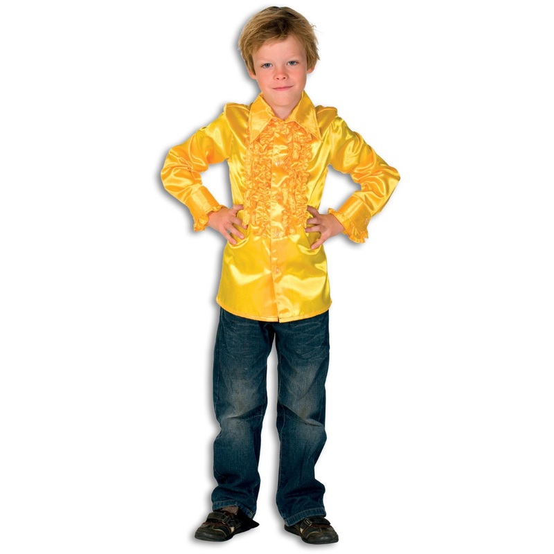Yellow ruffled shirt for boys 104