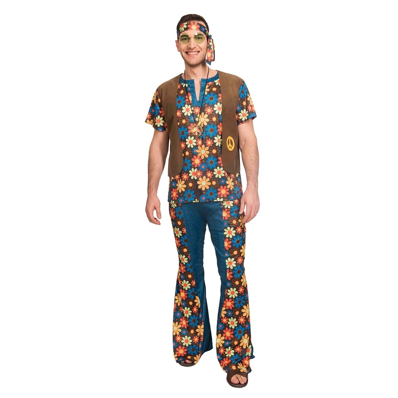 70s hippie boy men's costume M-L