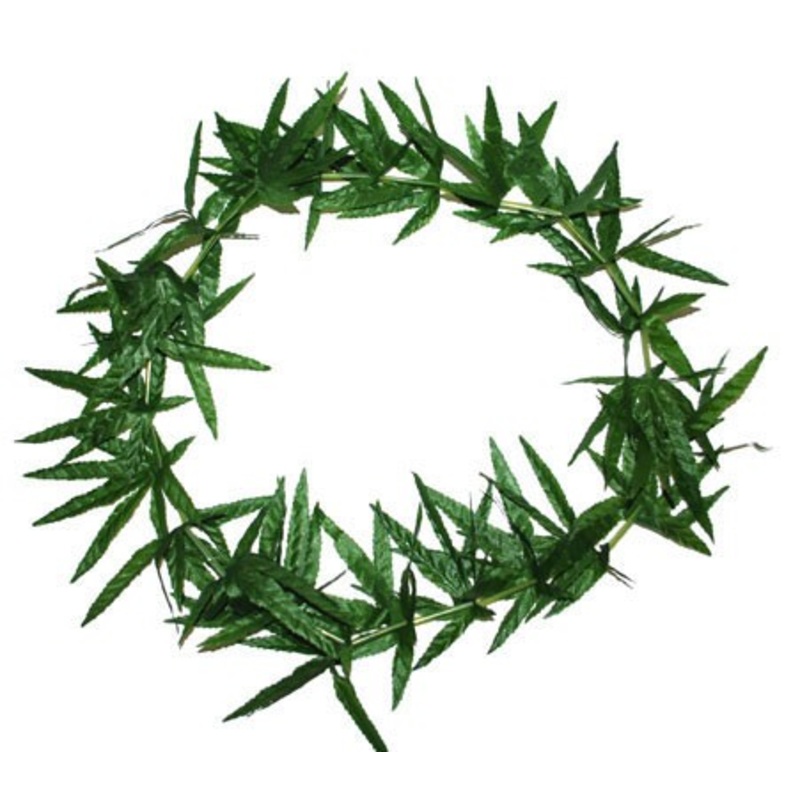 Cannabis leaf hippie necklace