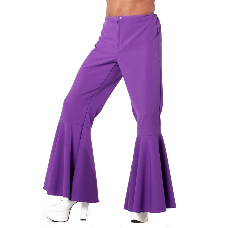 Chic purple flared pants for men 50