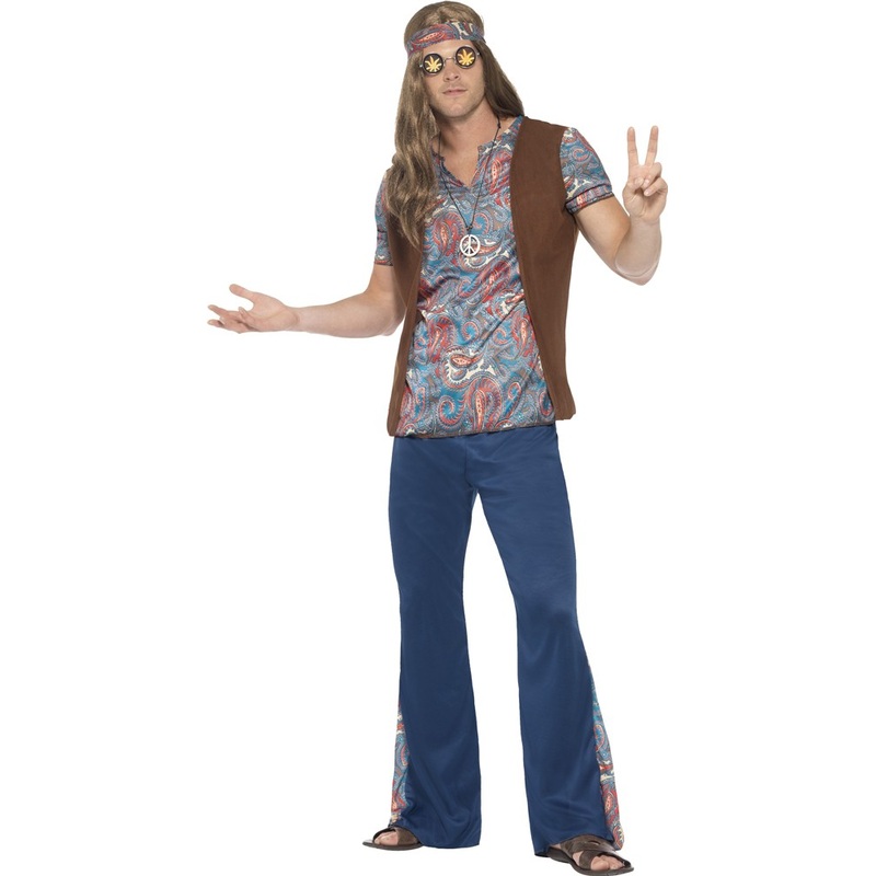 Chillout hippie mens costume S