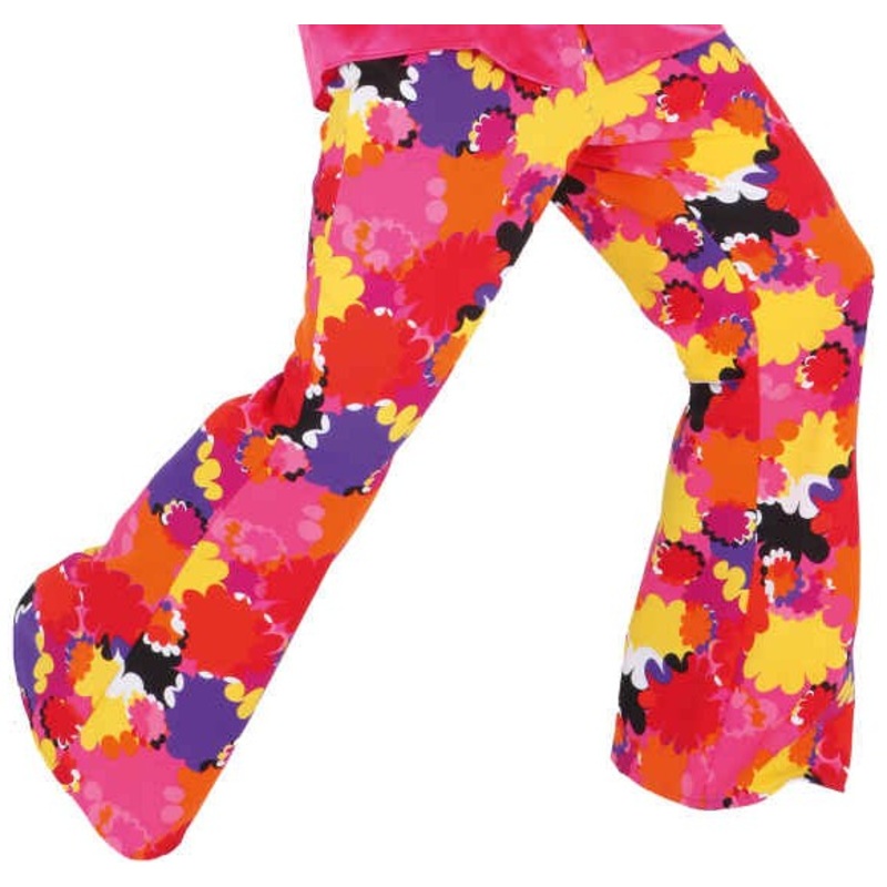 Colorful floral bell-bottoms for men 48-50