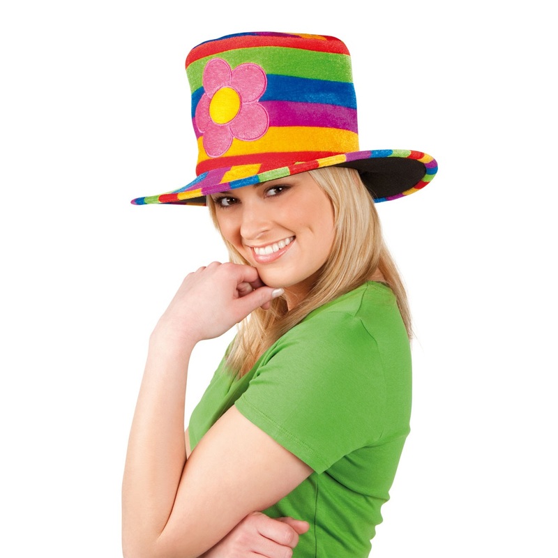 Colorful flowers blaze of colors party hat