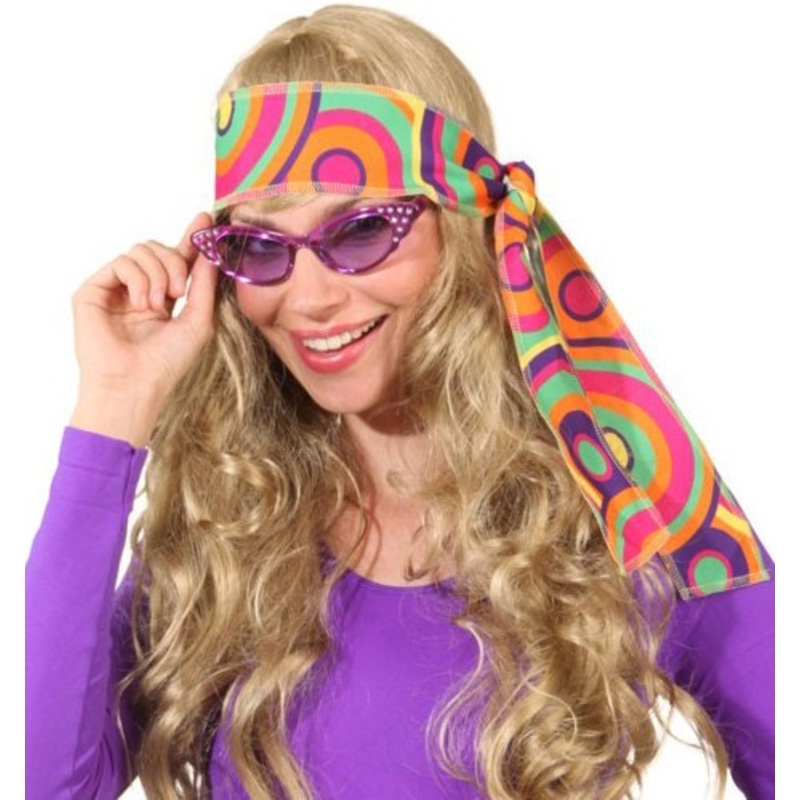 Colorful hippie retro headband